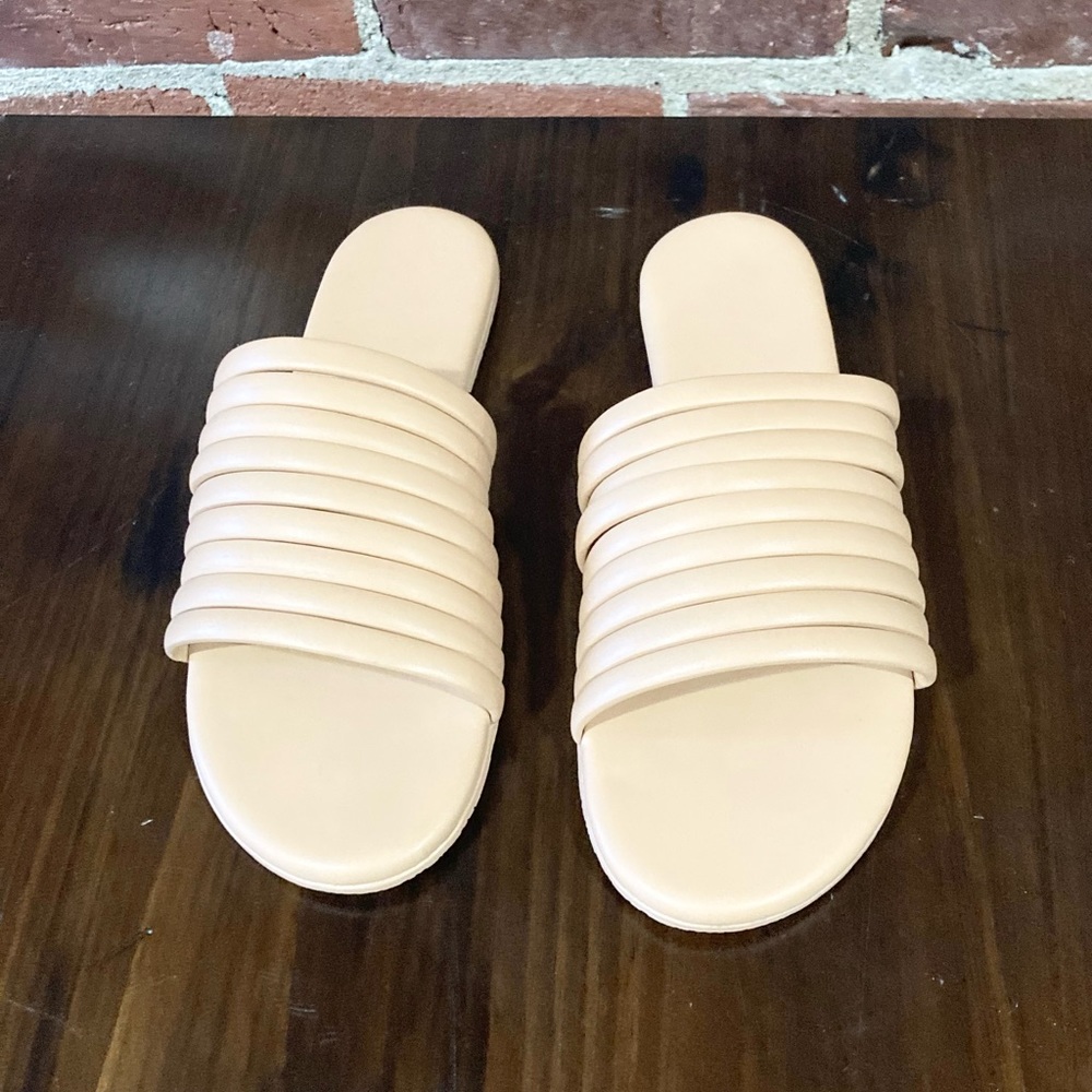 TKEES Cream Slide Sandals